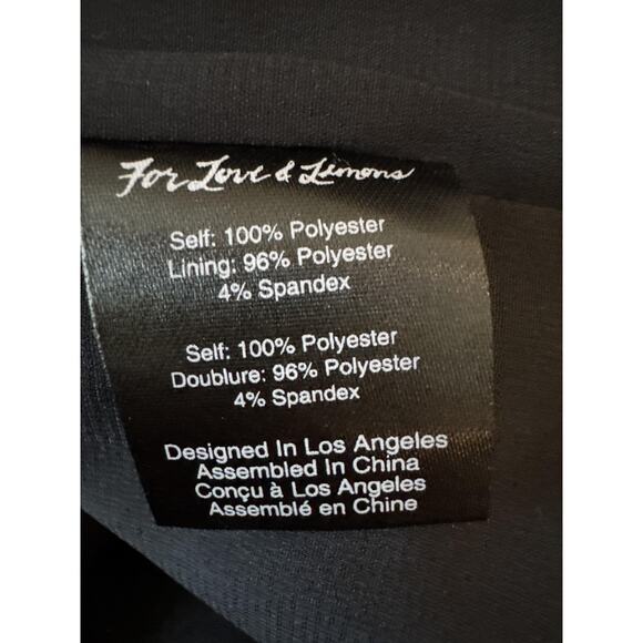 For Love & Lemons Dress Black Gold Metallic Polka Dot Ruffle Party Small - Picture 12 of 12